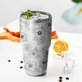 thumbnail image 4 of 30oz Pioneer Flower Floral Print Pattern Tumbler, Double Wall Vacuum Insulated Cup, BPA-Free Leak Proof Lid & Reusable Straws, Hot 12h, Cold 34h, 4 of 6