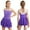 Purple, variant on Kaerm Girls' Figure Skating Dress Mesh Splice Lyrical Ballet Leotard Dress Gymnastics Dancewear Light Purple 4