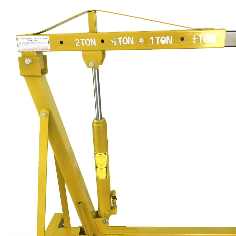 Ktaxon 2 Ton Engine Motor Hoist Shop Crane, Cherry Picker Crane for Car/SUV/Truck Engines, Yellow
