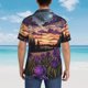 thumbnail image 4 of Balery Starry Night Purple Irises Camisas hawaianas de manga corta para hombre, camisas playeras de corte holgado, camisas de vacaciones con botones,XX-Large, 4 of 7