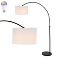 thumbnail image 7 of JONATHAN Y Collier 70" Industrial Vintage Head-and-Height-Adjustable Iron LED Arc Floor Lamp with Smart Bulb, Black, 7 of 7