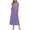 Purple, variant on Admvng Women's Maxi Dress Short Sleeve Round Neck Casual Dress with Pockets Flowy Summer Long Dress