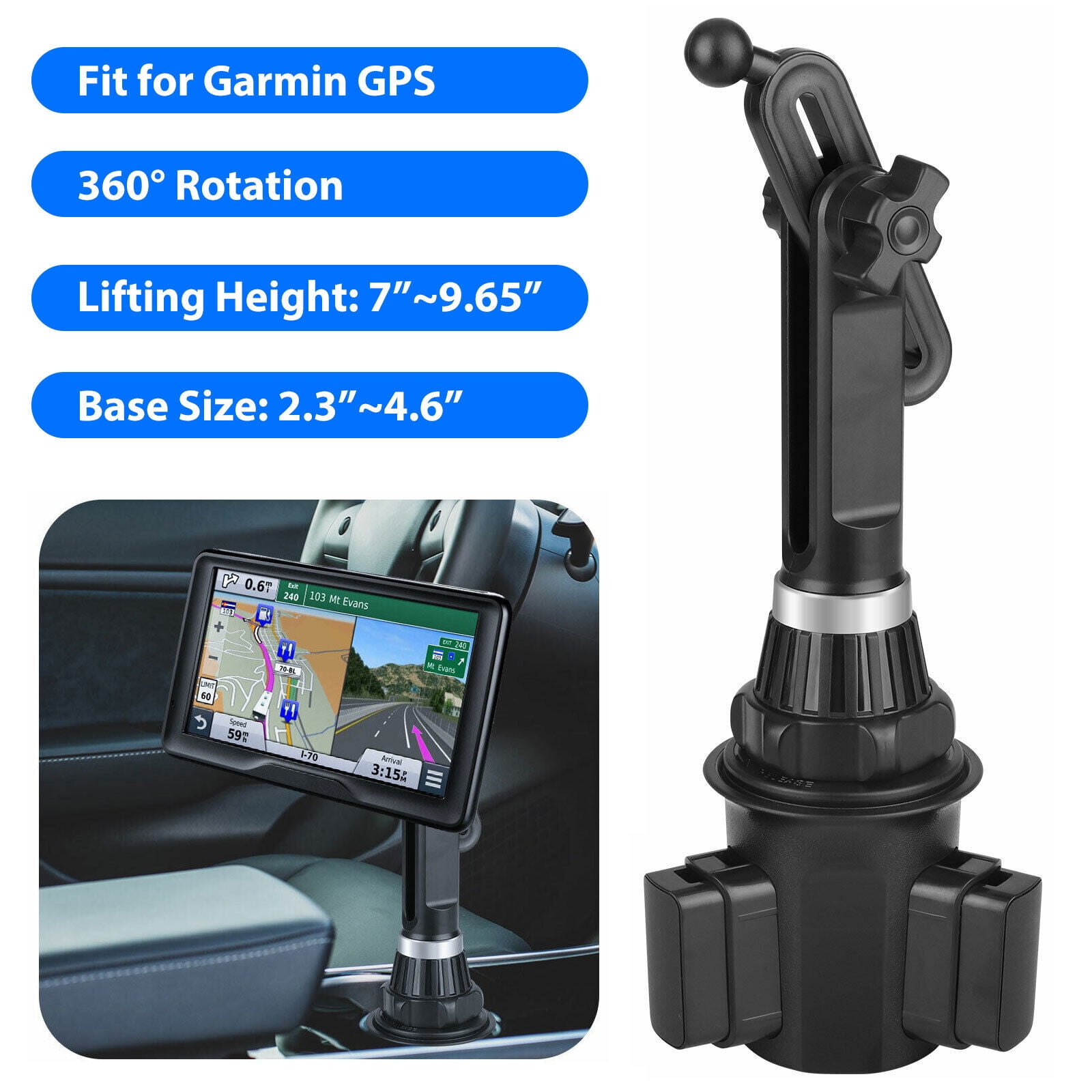 Adjustable Car Cup Holder Mount Universal For Garmin Nuvi/Drive