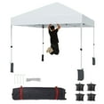 thumbnail image 2 of 10x10 ft Canopy Tent, Portable Outdoor Pop Up Commercial Canopy Tent with Wheeled Bag, Height Adjustable Straight Legs, Waterproof and UV Protection, 2 of 7