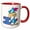 Red/White, variant on 3drose, Leave Me Alone Grumpy Silly Bird, 11oz Magic Transforming Mug