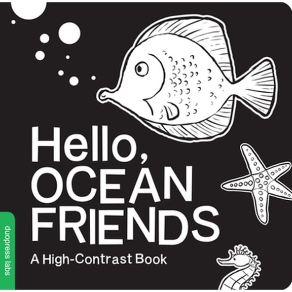 Pre-Owned Hello, Ocean Friends: A Black-and-White Board Book for Babies That Helps Visual Development (High-Contrast Books)