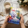 thumbnail image 3 of Watercolor Hello Winter Bichon Frise Chill Christmas Welcome Spiral Bound Journal Bichons Dog Lovers Gifts Idea 5x7in Spiral Notebook - 00016, 3 of 5