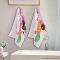 thumbnail image 4 of Dreamtimes Truck Bunny Egg Carrot Hand Towels 2 PCS, Pink Happy Easter Kitchen Towel Ultra Soft and Highly Absorbent,Decorative Fingertip Face Towel for Bathroom Hotel, 28.3"x14.4", 4 of 6
