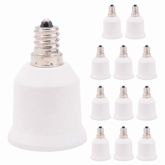 12 Pack E12 to E26 Adapter Light Socket Medium Base E27 Converter Chandelier