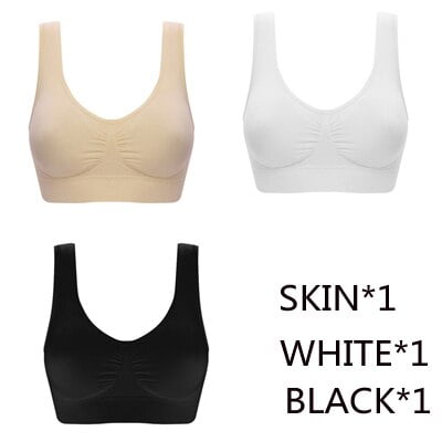 Sujetador sin costuras con almohadillas Sujetadores de talla grande para mujer Sujetador deportivo de algodón para dormir Bralette activo para mujer Sujetador con relleno Tan Jianjun unisex