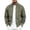 Army Green, variant on Rvwovn Men's Faux Suede Bomber Jacket Full Zip Stand Collar Casual Fall Winter Outerwear with Pockets