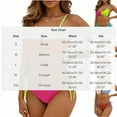 thumbnail image 3 of Womens Sexy 2 Piece Bikini Sets High Cut String Triangle Swimsuit U-Wire Cheeky Bathing Suits with Shorts Tummy Control Bathing Suits Beach Coverup Vacation Clothes, 3 of 3