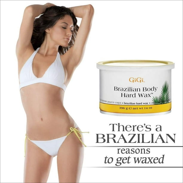 Gigi Tin Brazilian Body Hard Wax 14 Ounce (414ml) (6 Pack) 