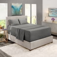 thumbnail image 3 of LammaLoe Extra Deep Pocket Queen Sheets Set, 4 Piece, Fits 18"-24" Mattress, Breathable & Extra Soft Bed Sheets, Charcoal Stone Gray, 3 of 9