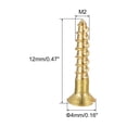 thumbnail image 2 of Tornillos de madera Uxcell M2 x 12mm con cabeza plana ranurada de latón, paquete de 50, 2 of 5