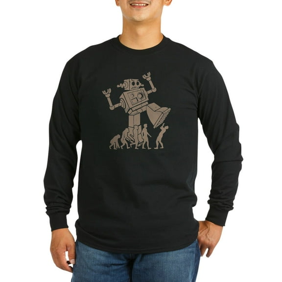 CafePress - 2 Robotv2 Long Sleeve Dark T Shirt - Long Sleeve Dark T-Shirt
