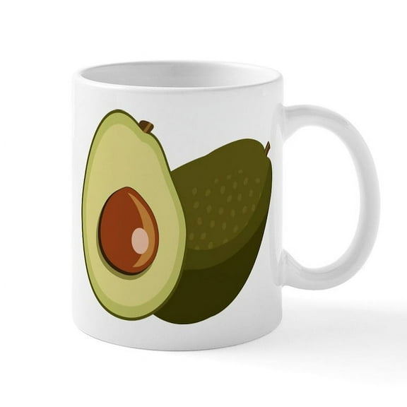CafePress - Avocado Mug - 11 oz Ceramic Mug - Novelty Coffee Tea Cup