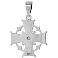 thumbnail image 2 of Sterling Silver Celtic Cross Necklace White CZ with Symbols, 7/8 inch tall, 2 of 2