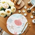 thumbnail image 3 of Round Placemats Set of 4 Marine Life Place Mats Washable Woven Placemat Teal Sea Turtle Starfish Coral Circle Braided Table Mat for Kitchen Dining Table Party Home Decor 15 Inch, 3 of 8