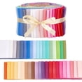 thumbnail image 1 of 40 hojas de tela de algodón para acolchar, tiras de tela para acolchar, coloridas telas de algodón para manualidades, precortadas, para patchwork y manualidades., 1 of 7