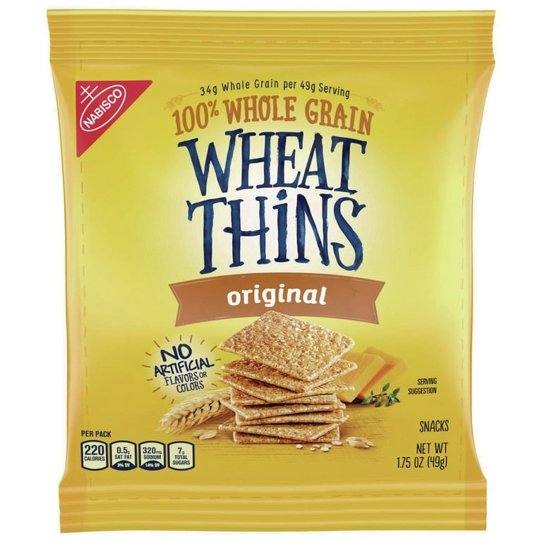 Wheat Thins Crackers, Original, 1.75 oz Bag, 72/Carton Wheat Thins Crackers, Original, 1.75 oz Bag, 72/Carton