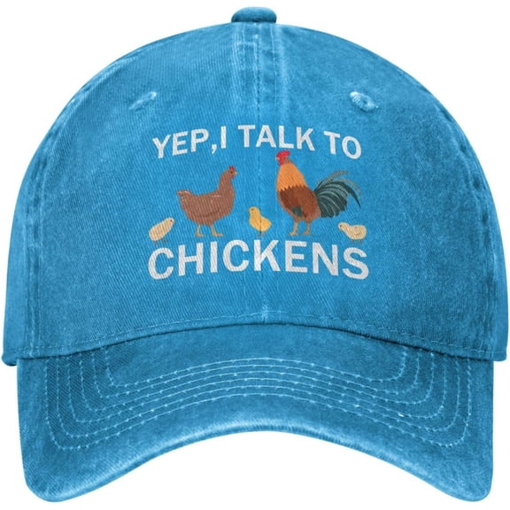 Workout Hats for Men Yep I Talk to Chickens Gym Hat