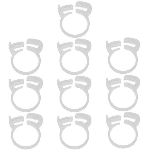 Uxcell 10-Pack Double Gripping Nylon Hose Clamps 1" 24.8-27.2mm White