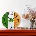 thumbnail image 2 of GZHJMY Irish Flag with Clover Shamrock Print Round/Square/Diamond Acrylic Wall Clock Oil Painting Home Office School Decorative Creative Dual Use Clock Art, 2 of 6