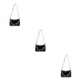 thumbnail image 3 of Transemion Durable Small Handbag Fashionable And Versatile Wide Application Made With PU Handbags For Women black 3Set, 3 of 6