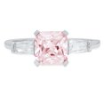 thumbnail image 7 of Three-Stone Engagement Ring for Women - 1.62ct Simulated Pink Diamond in 14K White Gold Promise Ring, 7 of 7