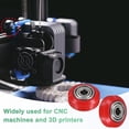 thumbnail image 5 of Uxcell 4-Pack 3D Printer Rollers V Slot, 24mm POM Pulley Wheels 625ZZ Double Bearing for 3D Printer/CNC, Red, 5 of 6