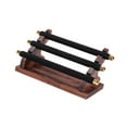 thumbnail image 3 of Segolike Rings Display Stand Jewelry Storage Rack Multi Tiers with Wooden Base Suede Holder Jewelry Organizer Rings Holder for Desktop , Black 22x10.5x9.5cm, 3 of 8