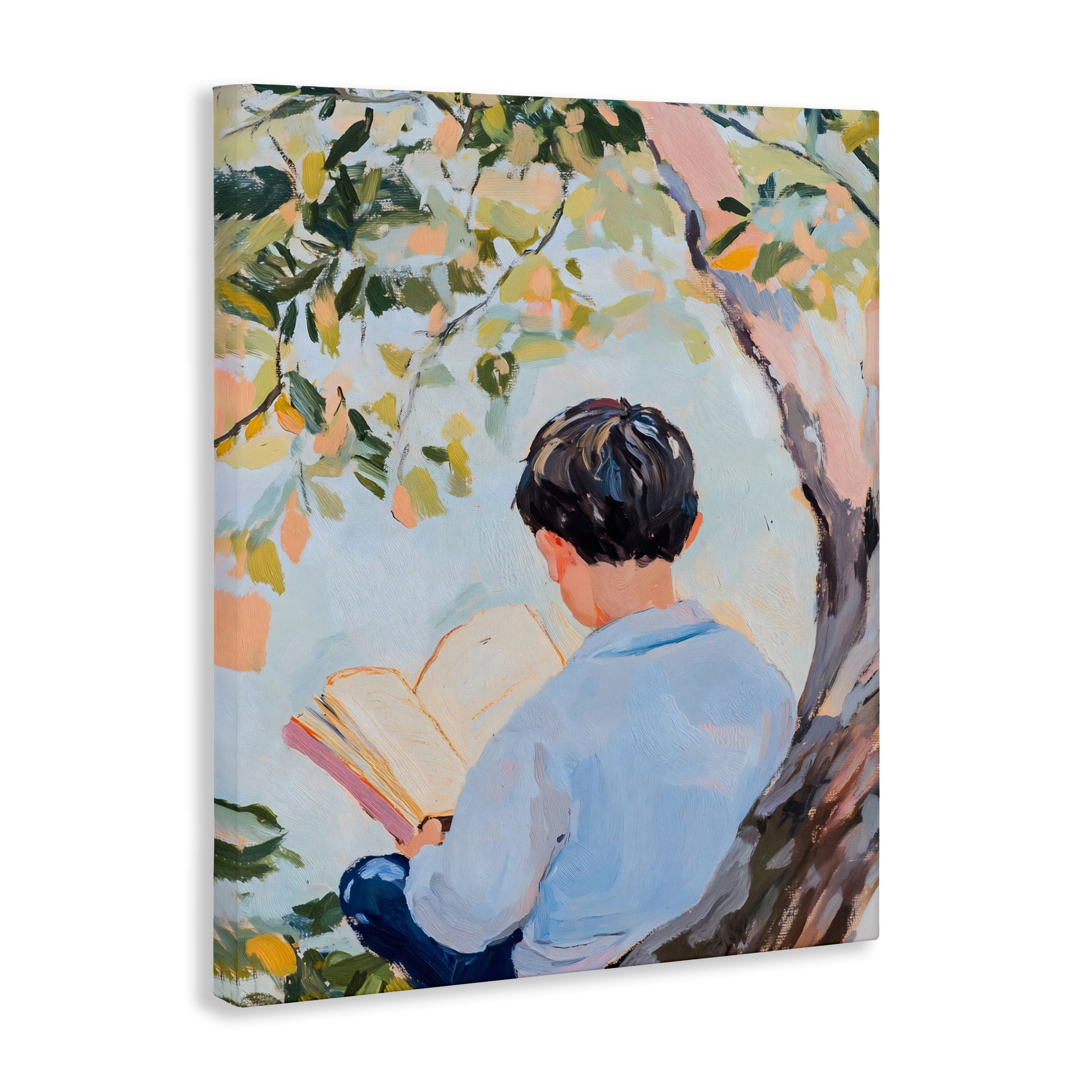 Stupell Industries Boy Reading in Nature Canvas Wall Art, design by The Prints Vibe