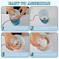 thumbnail image 4 of Touch-Control 3-Color Desk Lamp with Plug – Energy-Saving LED + 3 Simultaneous Charging Ports Magic Blue Dress Girl, 4 of 8