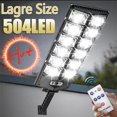 thumbnail image 2 of Farolas solares para exteriores, lámpara Solar con 3 modos de luz, Control remoto, Sensor de movimiento impermeable, iluminación para camino de jardín y Patio, 2 of 4
