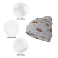 thumbnail image 3 of Lsque Bee Pattern Knitted Beanie, Unisex Winter Hat, Knit Hat Winter Beanies Thick Fisherman Beanies Cuffed Plain Skull Caps, 3 of 6