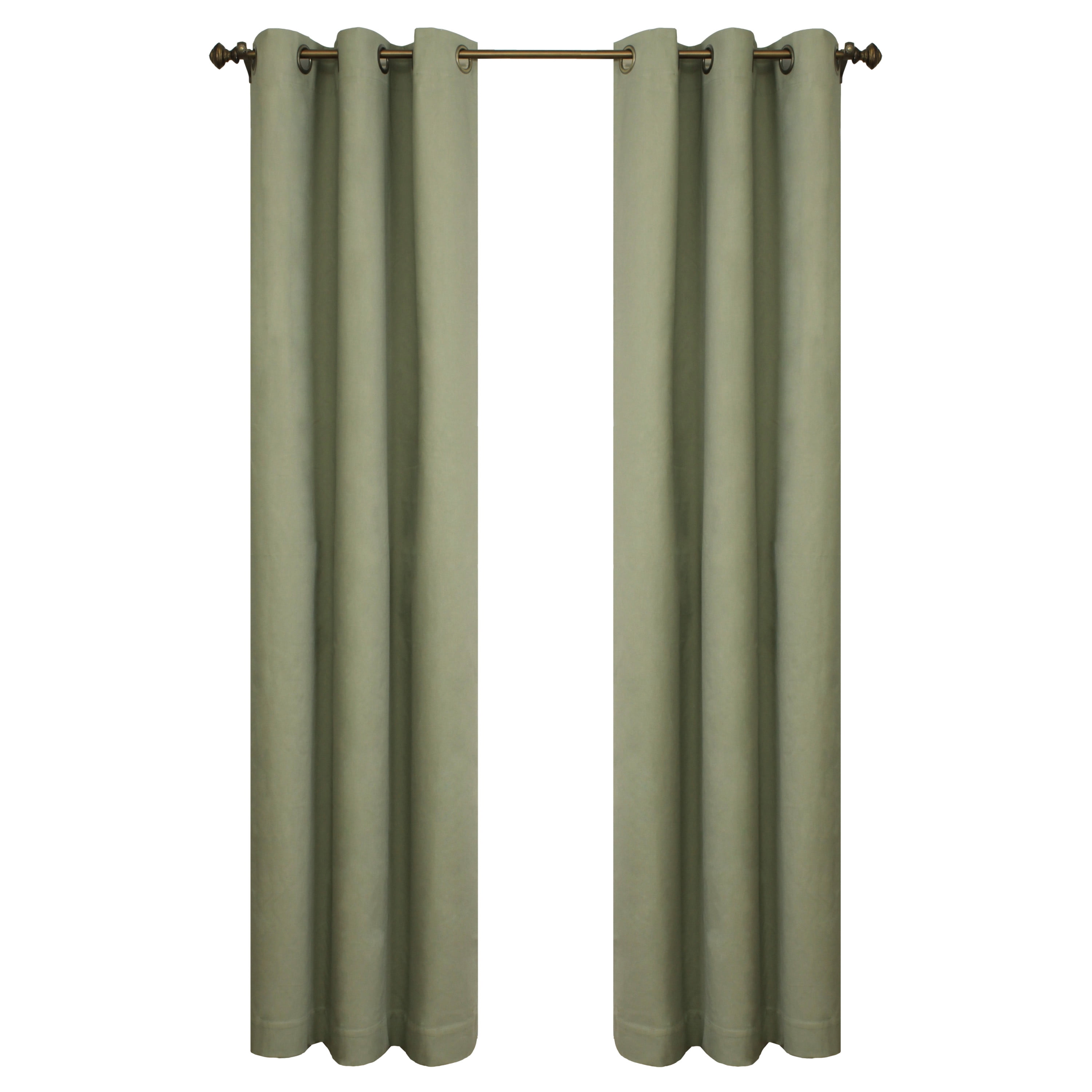 Winmate Insulated Cotton Grommet Curtain Panel - Pair each 40" x 54" in Sage