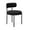 Black, variant on Hawsaiy Dining Chairs Set of 4, Round Boucle Dining Room Chairs with Curved Backrest & Thick Cushion, Mid-Century Modern Upholstered PU Leather Kitchen Side Chairs with Metal Legs, Brown