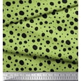 thumbnail image 3 of Soimoi Green polyester Crepe Fabric Black Dots Print Sewing Fabric Yard 52 Inch Wide, 3 of 3