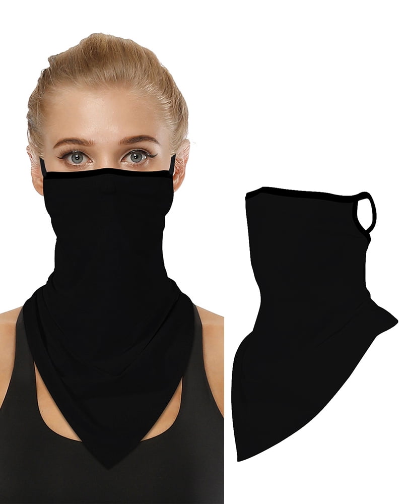 Outdoors,Festivals,Sports Black 4 Pieces Face Mask Bandanas UV Protection Bandana Neck Gaiter Headwear Bandana,Neck Gaiter Multi Scarf for Dust