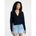 thumbnail image 2 of No Boundaries Cropped Knit Cardigan, Women's XXS-XXL, 2 of 6