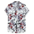 thumbnail image 1 of Chemise à Manches Courtes pour Homme Mode Estivale Décontractée à Col à Revers Motif Imprimé Chemise à Manches Courtes Haut Blouse, 1 of 9