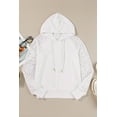 thumbnail image 4 of White Lace Patchwork Sleeve Drawstring Hoodie, 4 of 11
