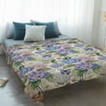 thumbnail image 4 of Purple Hydrangea Blanket Soft Cozy Warm Throw Blanket for Couch, Plush Fuzzy Flannel Fleece Blankets for Sofa, Spring Floral Elegant Pastoral Vintage Bed Blankets Lightweight Gifts for Women, 40"x50", 4 of 9