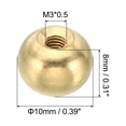 thumbnail image 2 of Uxcell M3*0.5 Thread Cap Nuts Knob 20 Pack Brass Ball Lamp Decoration Screw Caps Nut 10mm, 2 of 6