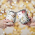 thumbnail image 2 of 12oz Stemless Wine Tumblers Pioneer Flower and Butterfly Vacuum Insulated Stainless Steel Travel Tumbler Cups Mug with Lid and Straw for Champaign,Cocktail,Beer with Cleaning Brush, 2 of 5