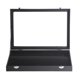 thumbnail image 2 of Caja organizadora de collares con tapa transparente, caja de exhibición de almacenamiento para collares, bandeja de joyería con tapa de vidrio de 20 Negro, 2 of 9