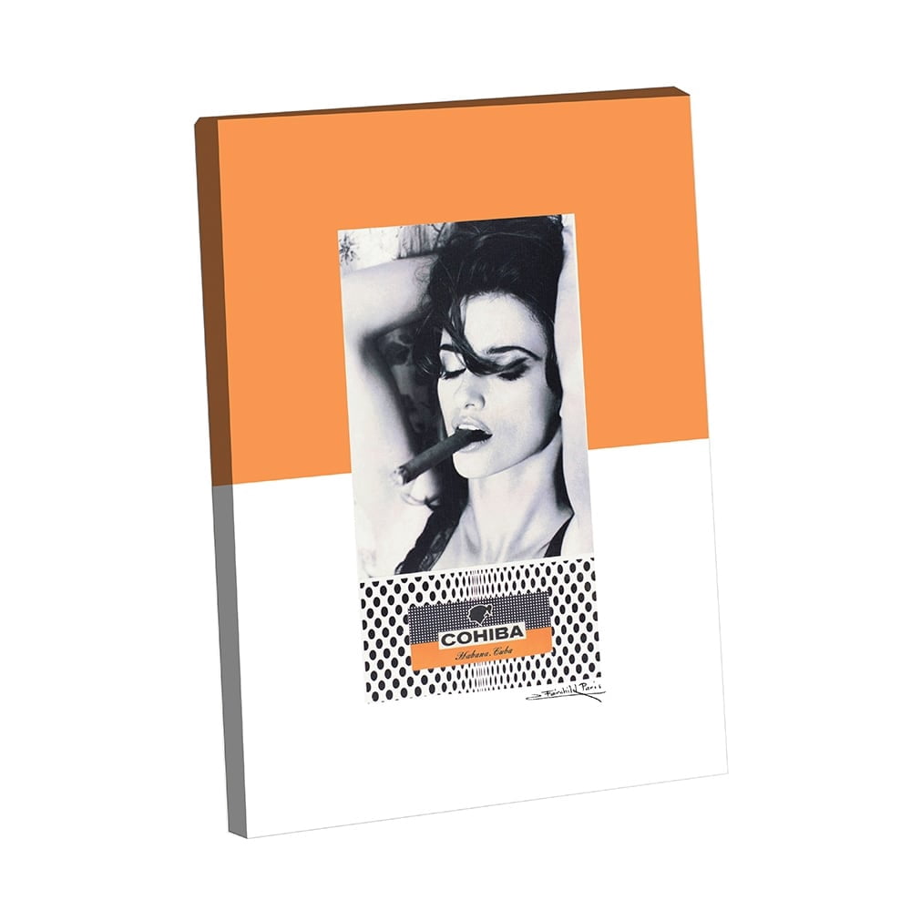 WOMAN & CIGARS - 16"x20" Canvas Artwork - Multi-Color 20 x 30