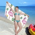 thumbnail image 7 of Flamingos Green Cactus Flowers Beach Towel 30" x 60", Quick Dry Bath Towel Super Absorbent Lightweight Travel Towel for Beach Yoga Swim Sport Camping Holiday, 7 of 7