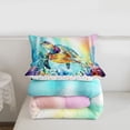 thumbnail image 5 of Erosebridal Watercolor Turtle Animals Twin Comforter Sets,3D Ocean Shell Coral Bedding Set For Men Women, Reversible 2 Pieces, 5 of 7